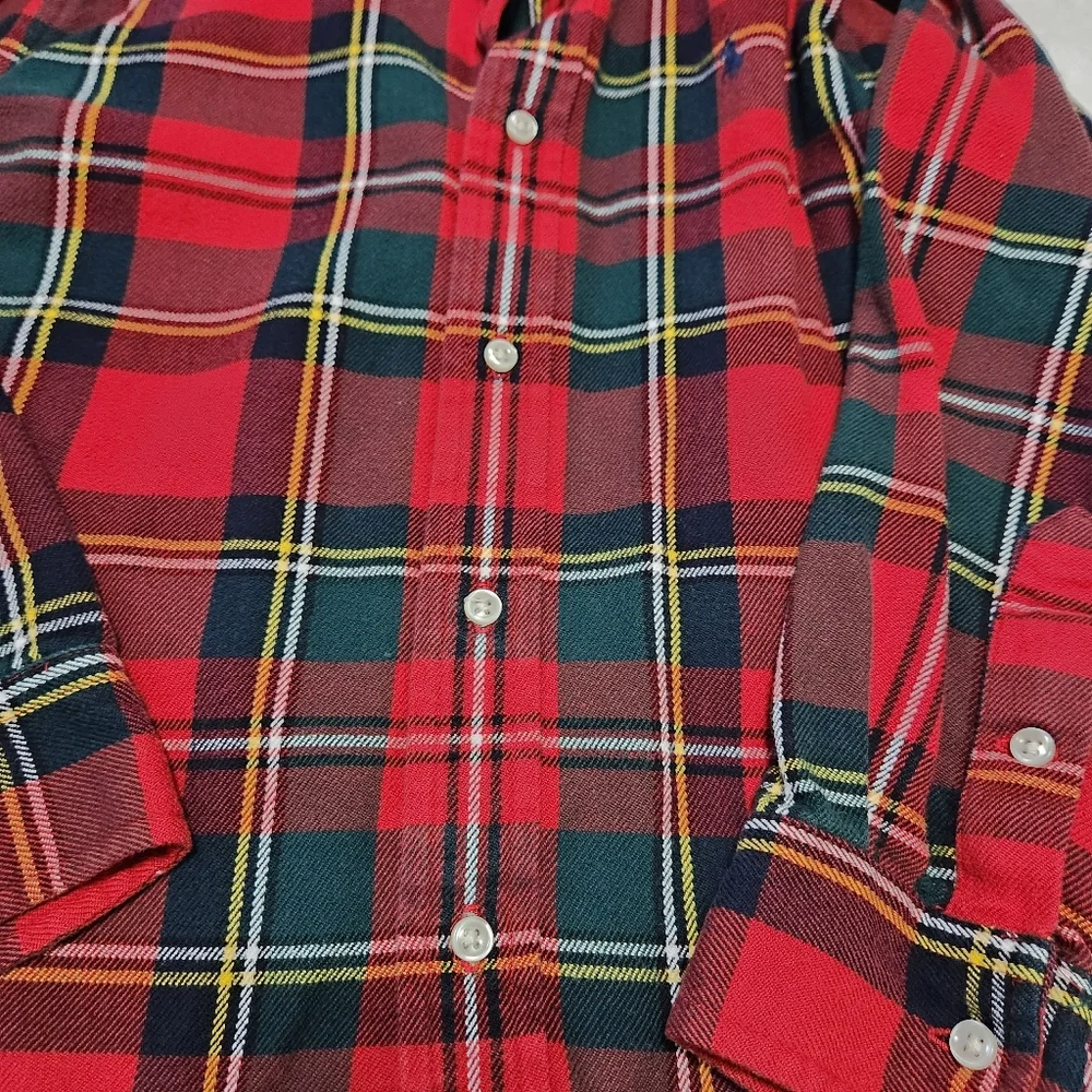 Ralph Lauren Polo Plaid Flannel Button Down Shirt